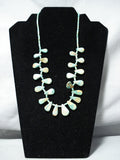 Native American One Of Best Vintage Santo Domingo Royston Turquoise Sterling Silver Necklace-Nativo Arts