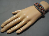 Superlative Vintage Native American Navajo Irene Chiquito Sterling Silver Bracelet Cuff Old-Nativo Arts