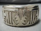 Important Randy Hoskie Vintage Navajo Sterling Silver Native American Bracelet-Nativo Arts