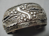 Very Important Early Vintage Native American Navajo Thoms Singer Sterling Silver Bracelet Old-Nativo Arts