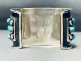 One Of The Best Vintage Native American Zuni Museum Quality Turquoise Sterling Silver Bracelet-Nativo Arts