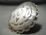 Incredible Vintage Navajo Sterling Silver Ring Native American Old.-Nativo Arts