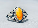 Important Artist Native American Navajo Silver Work Master Spiny Oyster Ring-Nativo Arts