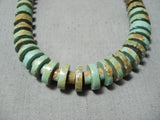 Native American One Of The Longest Vintage Santo Domingo Royston Turquoise Heishi Necklace-Nativo Arts