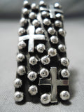 Marvelous Navajo Sterling Silver Crosses Ring Native American-Nativo Arts