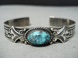 Important Albert Jake Vintage Native American Navajo Turquoise Sterling Silver Bracelet-Nativo Arts