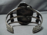 Best Vintage Native American Navajo Basalt Turquoise Vintage Native American Navajo Sterling Silver Bracelet Old-Nativo Arts