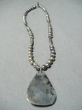 Amazing Vintage Native American Navajo Turquoise Sterling Silver Necklace Old-Nativo Arts