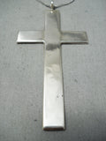 Very Important Vintage Native American Hopi Morris Robinson Sterling Silver Cross Necklace-Nativo Arts
