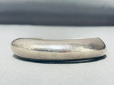 Orville Tsinnie Authentic Vintage Native American Navajo Thick Sterling Silver Bracelet-Nativo Arts