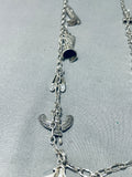 One Of The Most Unique Vintage Southwestern Sterling Silver Fetish Necklace-Nativo Arts