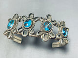 Jaw Dropping Old Bisbee Turquoise Vintage Native American Navajo Sterling Silver Bracelet-Nativo Arts