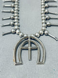 Drop Dead Gorgeous Vintage Native American Navajo Naja Sterling Silver Necklace-Nativo Arts