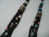 Authentic Vintage Native American Navajo Thomas Singer Turquoise Sterling Silver Necklace-Nativo Arts