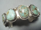 Stunning Navajo Native American Turquoise Sterling Silver Bracelet-Nativo Arts
