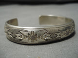 Superior Mike Tahe Vintage Navajo Sterling Silver Native American Bracelet-Nativo Arts