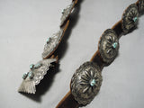 Important Floyd Arviso Vintage Native American Navajo Turquoise Sterling Silver Concho Belt-Nativo Arts