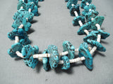 Tremendous Vintage Santo Domingo Morenci Turquoise Necklace Native American Old-Nativo Arts
