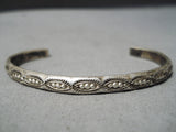 Important Vintage Native American Zuni Simplicio Sterling Silver Bracelet Old-Nativo Arts