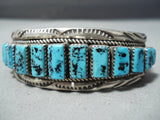 Important Vintage Native American Navajo Sleeping Beauty Turquoise Sterling Silver Bracelet-Nativo Arts