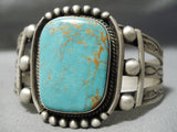 Important Vintage Native American Navajo Geneva Ramone Rare Turquoise Sterling Silver Bracelet-Nativo Arts
