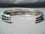 Important Vintage Native American Navajo Sleeping Beauty Turquoise Sterling Silver Bracelet-Nativo Arts