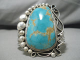 Quality Ray Nez Vintage Native American Navajo Royston Turquoise Sterling Silver Bracelet-Nativo Arts