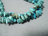 Astounding Vintage Native American Navajo Turquoise Sterling Silver Necklace Old-Nativo Arts