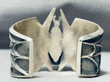 Heavy Spider Rare Turquoise Native American Navajo Sterling Silver Bracelet-Nativo Arts