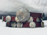 Native American Concho Belt For Jeans!! Rare Vintage Coin Silver!-Nativo Arts