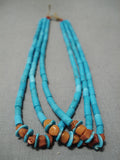Fine Earlier Vintage Navajo Turquoise Native American Jacla Pendant Old-Nativo Arts