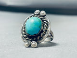 Enchanting Vintage Native American Navajo Turquoise Sterling Silver Ring-Nativo Arts