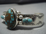 Native American Magnificent Vintage Santo Domingo Royston Turquoise Sterling Silver Bracelet-Nativo Arts