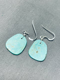 Beautiful Authentic Native American Navajo Turquoise Sterling Silver Earrings-Nativo Arts