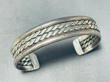 Superior Vintage Native American Navajo Double Rope Sterling Silver Bracelet-Nativo Arts