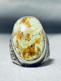 Heavy Rare Turquoise Vintage Native American Navajo Royston Sterling Silver Ring-Nativo Arts