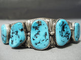 Marvelous Tom Frnacisco Vintage Native American Navajo Turquoise Sterling Silver Bracelet-Nativo Arts