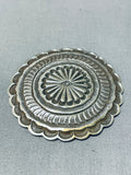 Native American One Of The Most Intricate Vintage Navajo Sterling Silver Pin-Nativo Arts