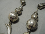 Magnificent Vintage Navajo Sterling Silver Native American Necklace Old-Nativo Arts