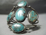 Museum Vintage Native American Navajo Royston Turquoise Sterling Silver Bracelet Old-Nativo Arts