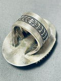 40 Gram Native American Zuni Honeybee Jasper Sterling Silver Ring-Nativo Arts