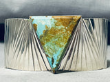 Best Native American Navajo Triangular Rare Shape #8 Turquoise Sterling Silver Bracelet-Nativo Arts