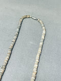 Native American Superb Vintage Santo Domingo 5 Kingman Turquoise Shell Heishi Necklace-Nativo Arts