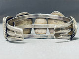 Rare Turquoise Vintage Native American Navajo Morenci Turquoise Sterling Silver Bracelet-Nativo Arts