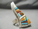 Inlay Master Navajo Turquoise Sterling Silver Native American Ring-Nativo Arts