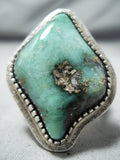 Important Vintage Navajo Native American Damale Turquoise Sterling Silver Ring-Nativo Arts