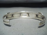 Outstanding Native American Navajo Signed 5 Corals Sterling Silver Bracelet-Nativo Arts