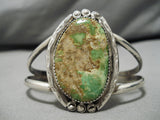 Very Rare Vintage Native American Navajo Carico Lake Turquoise Sterling Silver Bracelet-Nativo Arts
