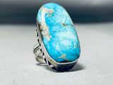 The Best Vintage Native American Navajo Jimmie King Jr Turquoise Sterling Silver Ring-Nativo Arts