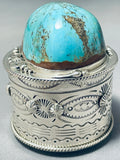 Native American Important Ben Begaye (d.) Domed Turquoise Sterling Silver Jewelry Box-Nativo Arts